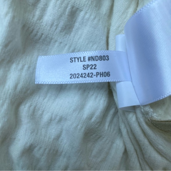 Madewell NWT Crinkle Knit Button Front Top Blouse Square Neck - Picture 10 of 13